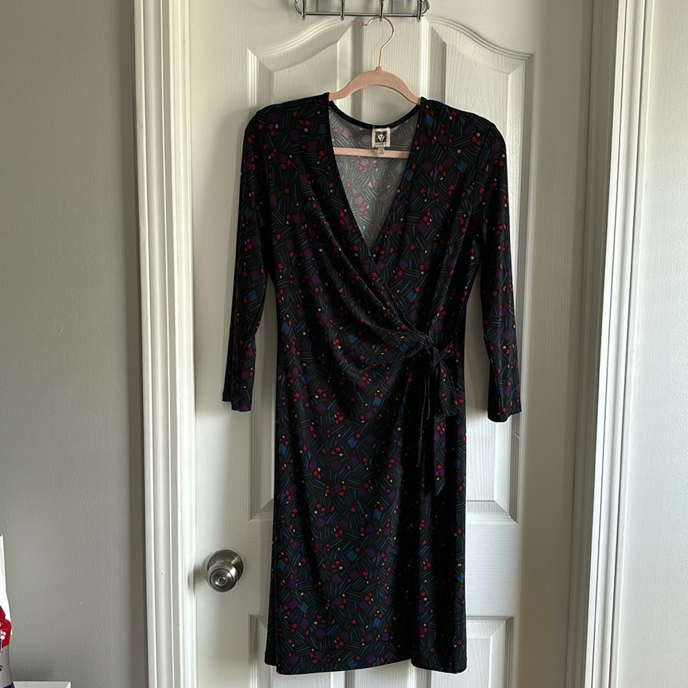 Anne Klein Faux Wrap Dress Size 10